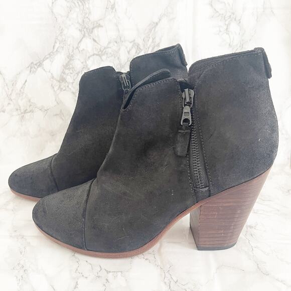 RAG & BONE Suede Margot Boot Black 38.5 - Picture 3 of 8